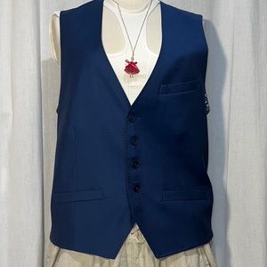Ted Baker Italian wool vest w/3 real pockets & hand stitch accents-NWOT